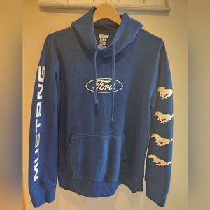 Ford Mustang heavyweight men's hoodie. Blue, size M, American Eagle brand